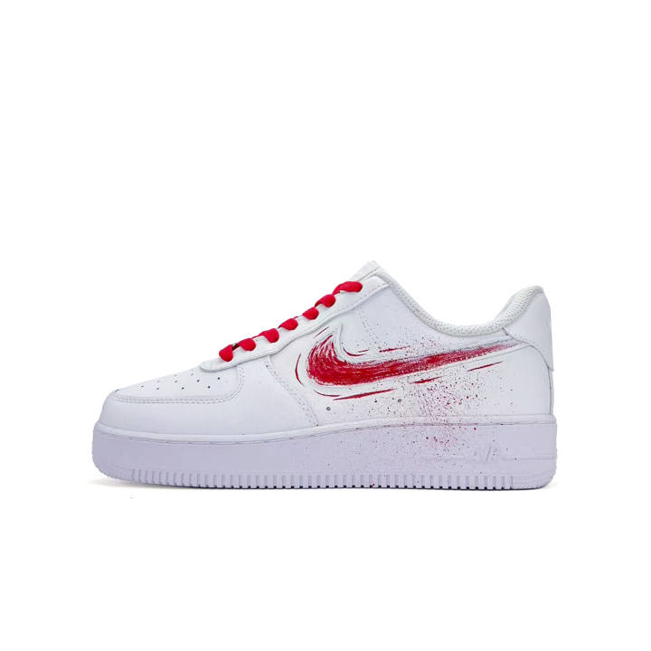 Nike Nike Air Force 107 Fiery, Classic And Versatile Leather Cushioning, Wear Resistant Low top Skateboard Shoes Unisex