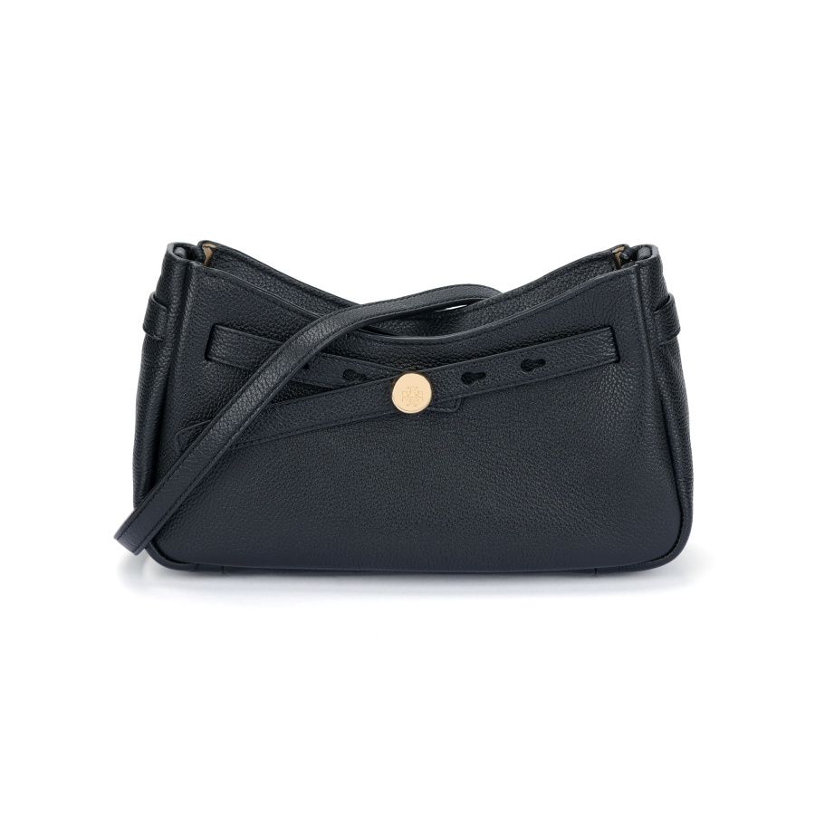 TORY BURCH Romy Cow Leather Shoulder Bag Women's Black