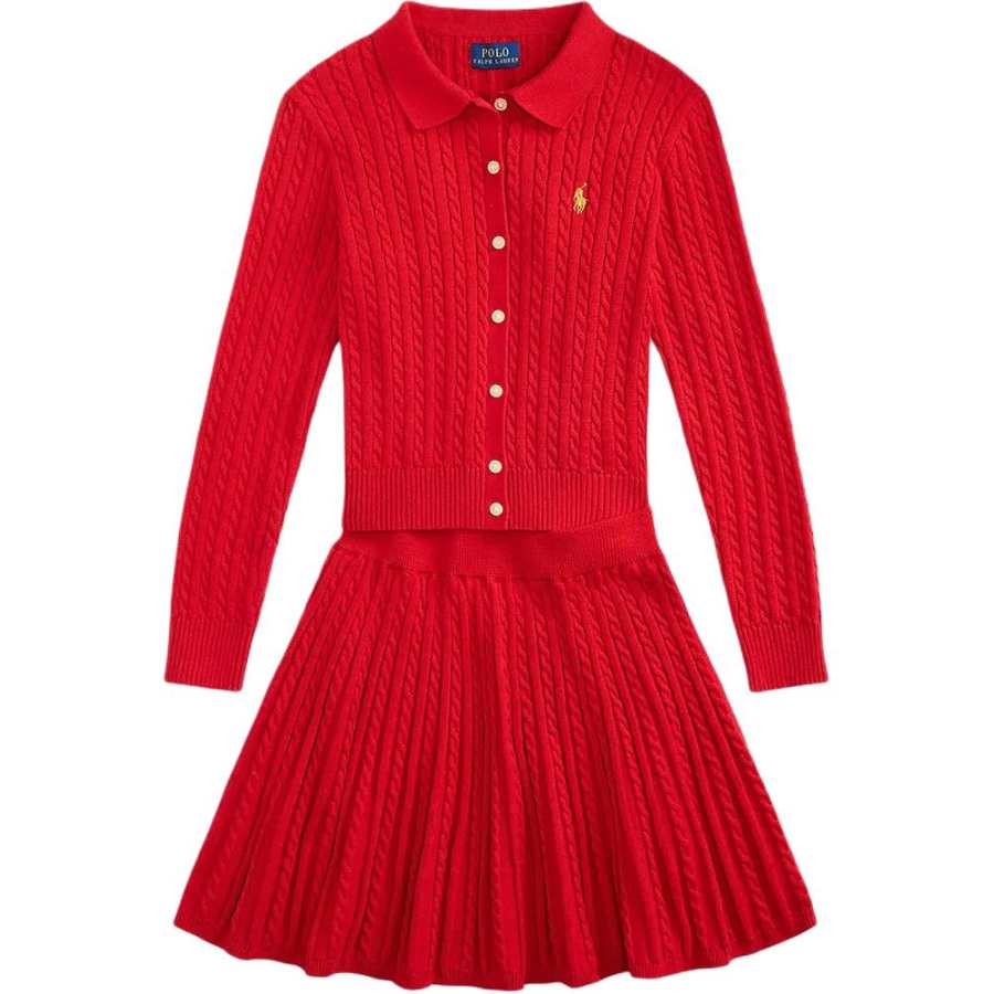 Polo Ralph Lauren Teenagers Polo Ralph Lauren Skirt Set Red Gold Multicolor