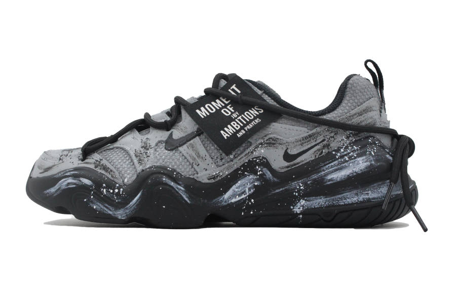 Nike Nike Tech Hera Subtidal Gray Gravity Abrasion Resistant Breathable Low top Casual Shoes Unisex Black Gray