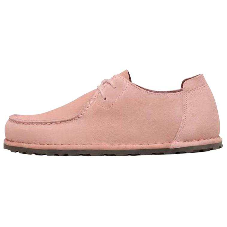 Birkenstock Utti Suede Low top Casual Shoes Unisex Clay Pink Narrow