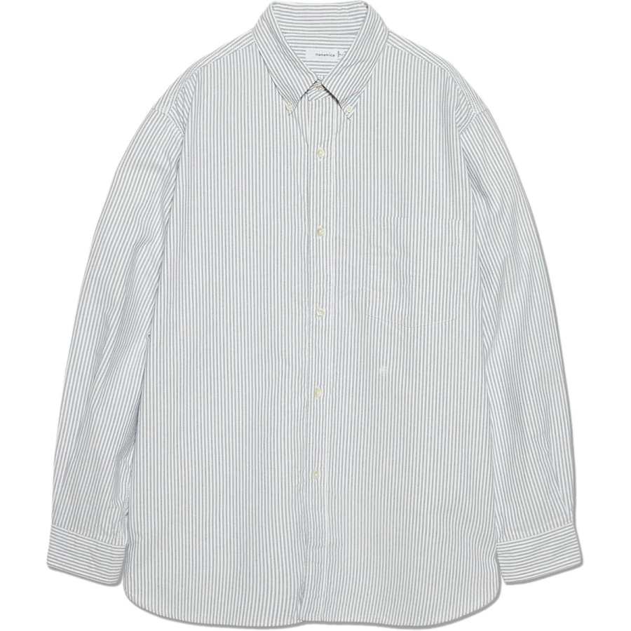 Nanamica SS26 Button Down Stripe Wind Shirt Men's