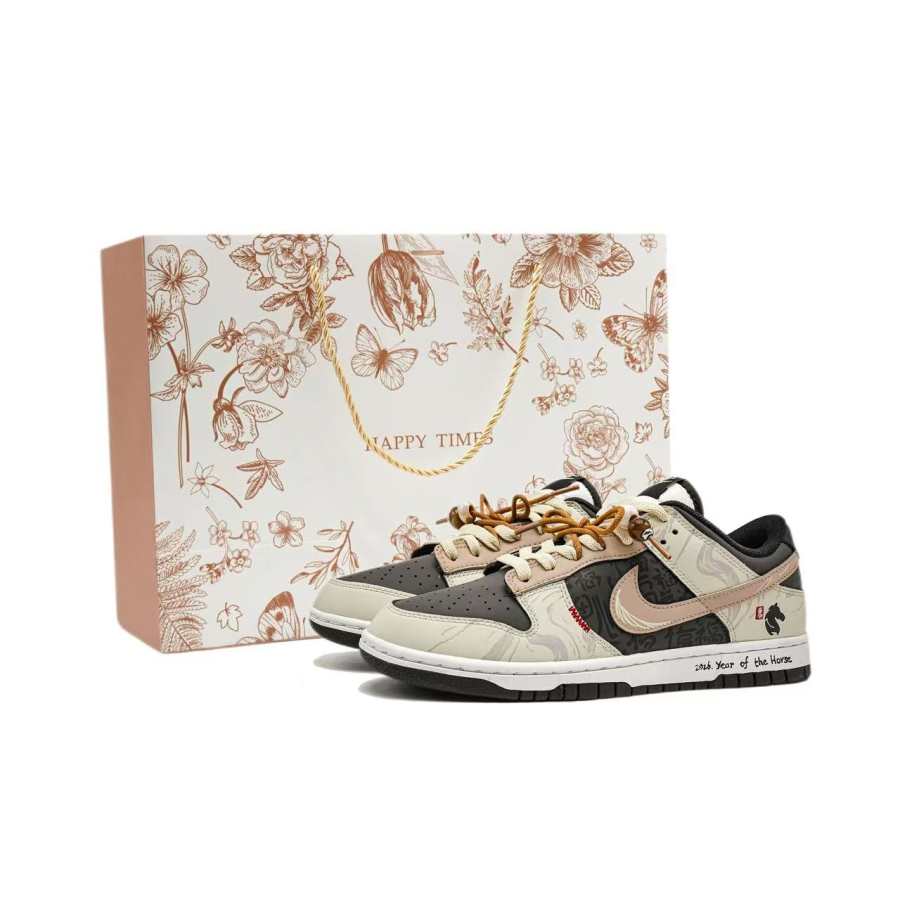 Nike Nike Dunk FUMA And SHENGXIANG Shopping Bag Cow Leather Cushioning Abrasion Resistant Cushioning, Wear Resistant Low top
