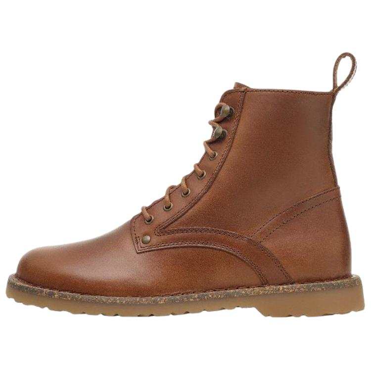 Birkenstock Bryson Cow Leather Short Combat Boots Men's Brown Regular Loose Fit