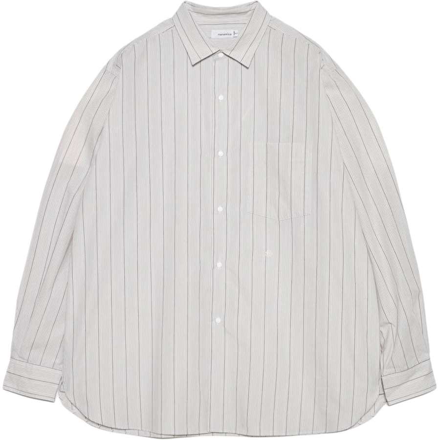 Nanamica SS26 Regular Collar Stripe Wind Shirt Unisex
