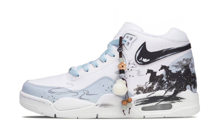 Nike Nike Flight Legacy Leather Abrasion Resistant Breathable Abrasion Resistant Breathable Mid top Vintage Basketball Shoes