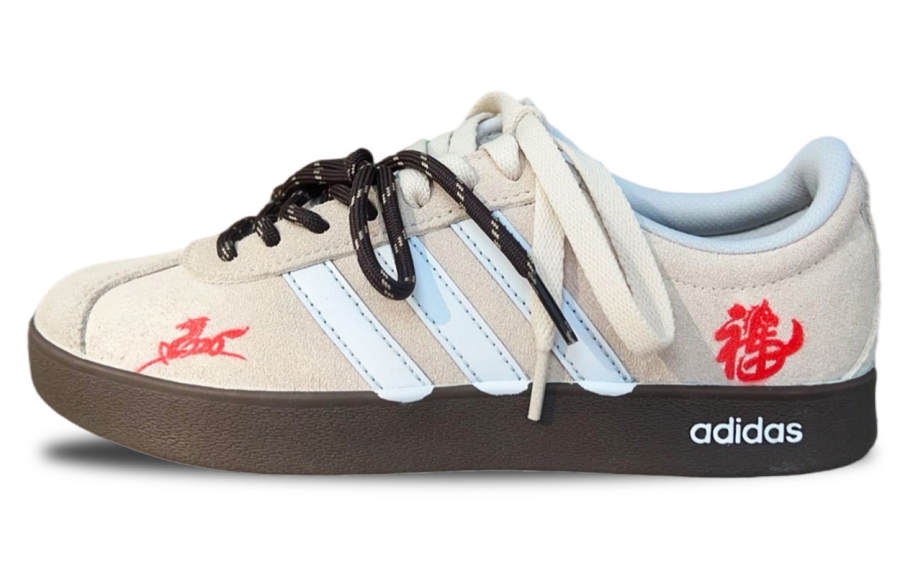 Adidas Adidas VL COURT 2.0 Cushioning Low top Skateboard Shoes Unisex Milk White