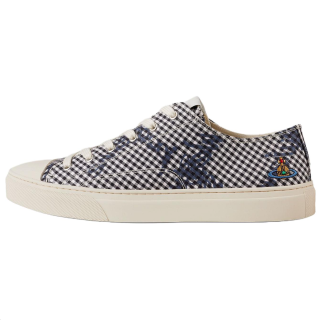 Vivienne Westwood Low top Canvas Shoes Men's Plaid Black