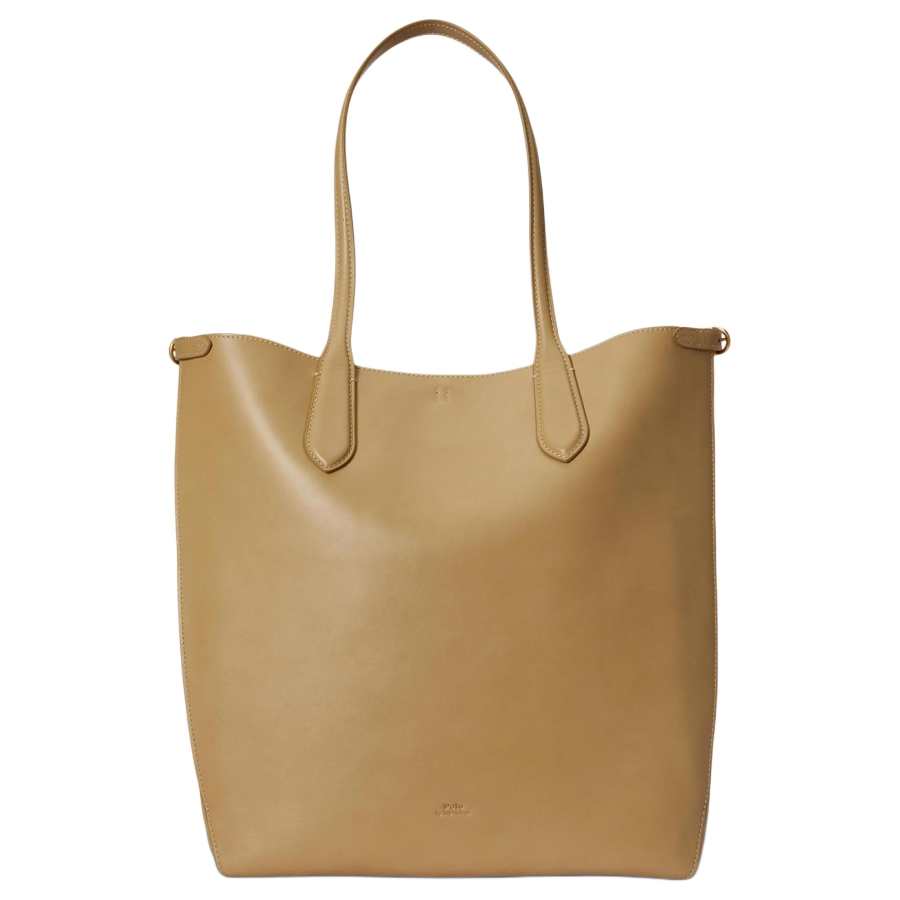 Polo Ralph Lauren Bellport Leather Shoulder Bag Women's Brown