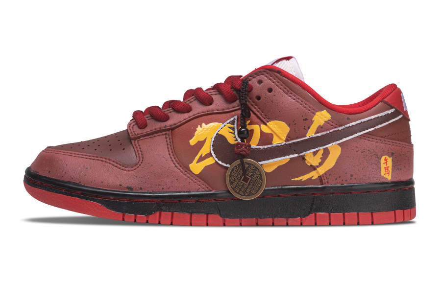 Nike Nike Dunk Jade Palace Golden Horse Wear resistant And Lightweight Low top Skateboard Shoes Men's Red Black