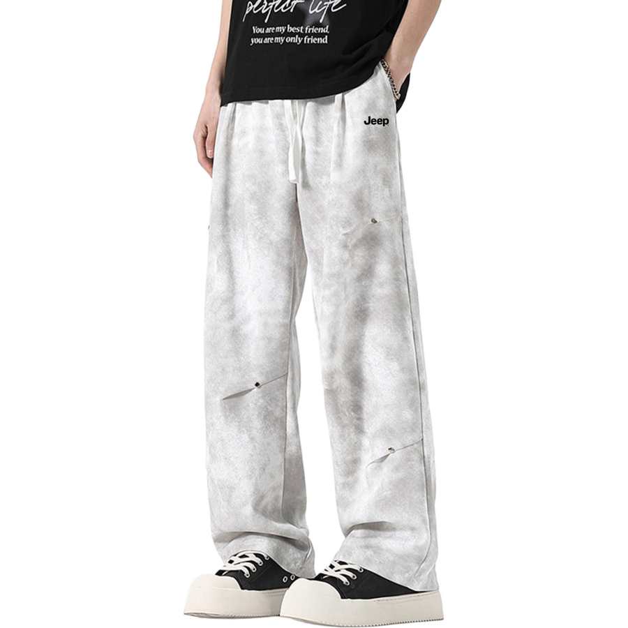 Jeep Casual Pants Unisex Moderate Wide Leg Pants