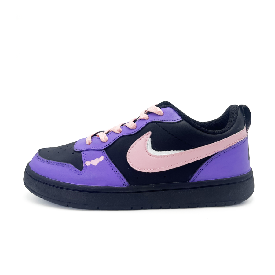 Nike Custom Nike Court Borough Synthetic Leather Slip Resistant Abrasion Resistant Low top Kids' Skateboarding Shoes