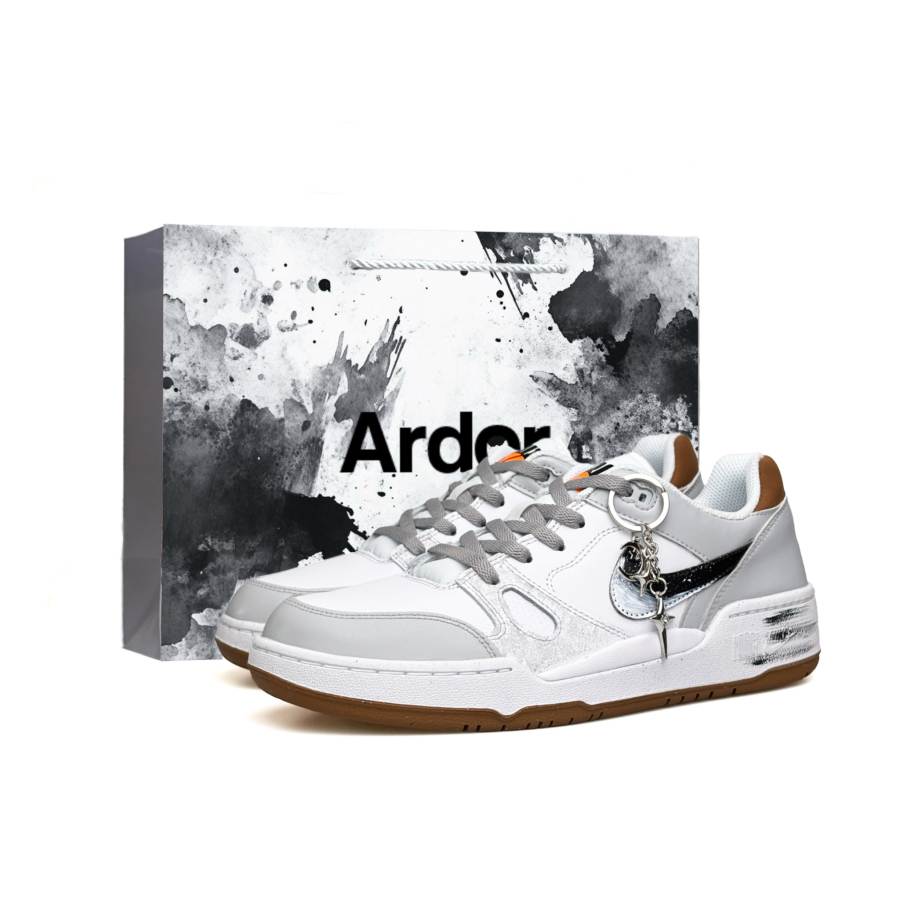 Nike Nike Full Force Wadi Abrasion Resistant Height Increasing Low top Skateboard Shoes Men's Gray White