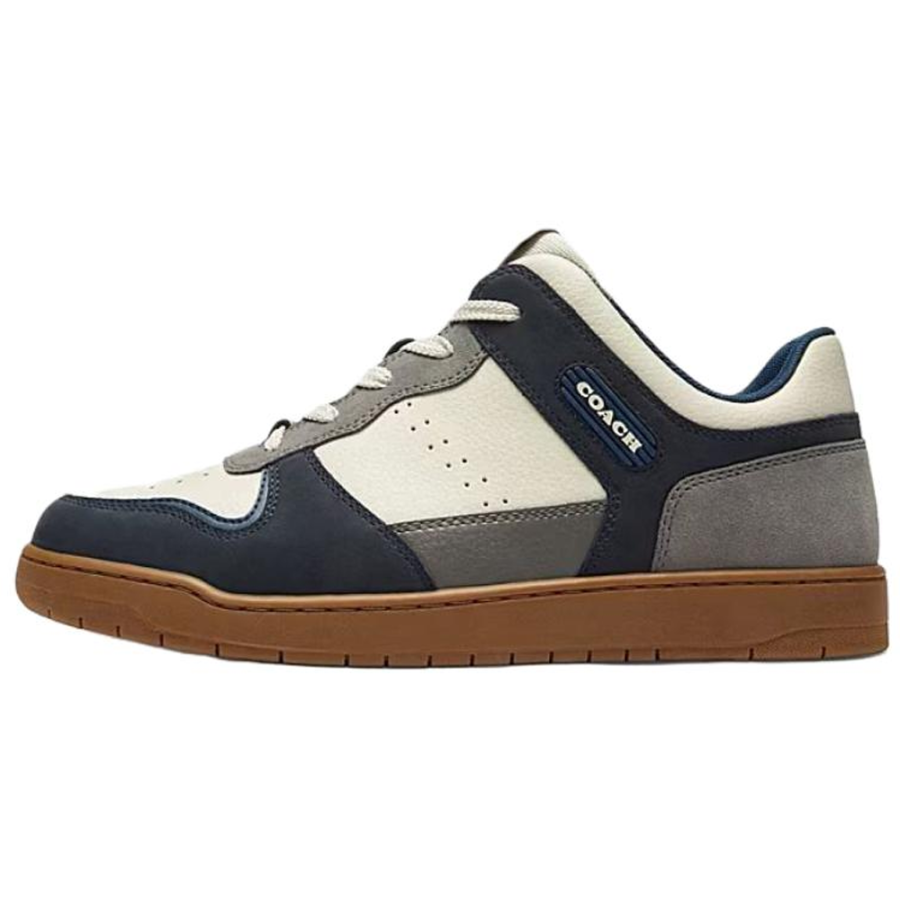 COACH C201 Suede Low top Skateboard Shoes Men's Midnight Blue