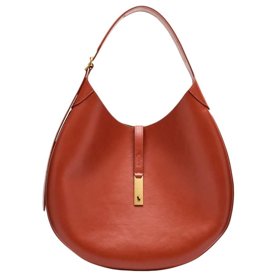 Polo Ralph Lauren Polo Ralph Lauren Polo ID Calfskin Shoulder Bag Large Women's Red