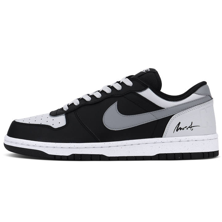 Nike Nike Big Abrasion Resistant Breathable Skateboard Shoes Men's Black White Gray