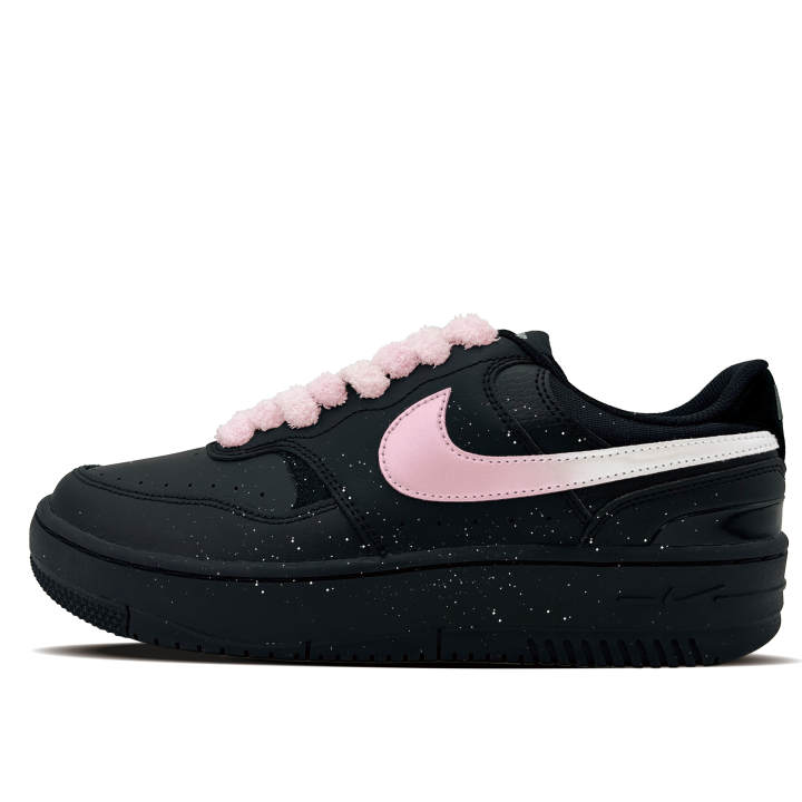 Nike Nike Gamma Force Pink Joy Synthetic Leather Abrasion Resistant Abrasion Resistant Low top Skateboard Shoes Unisex Black
