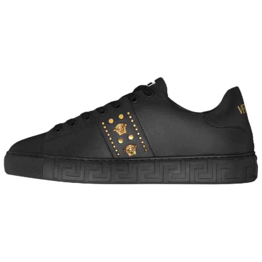 VERSACE Fan Sizhé Greca Low top Skateboard Shoes Men's Black