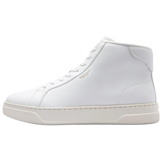 COACH Highline Leather High top Skateboard Shoes Men's Optical White