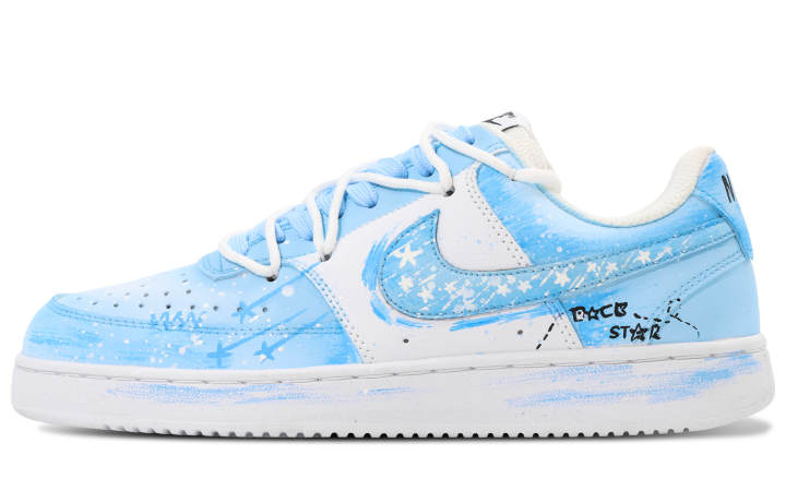 Nike Nike Court Vision 1 Geng Galaxy Lightweight And Breathable Low top Skateboard Shoes Women's