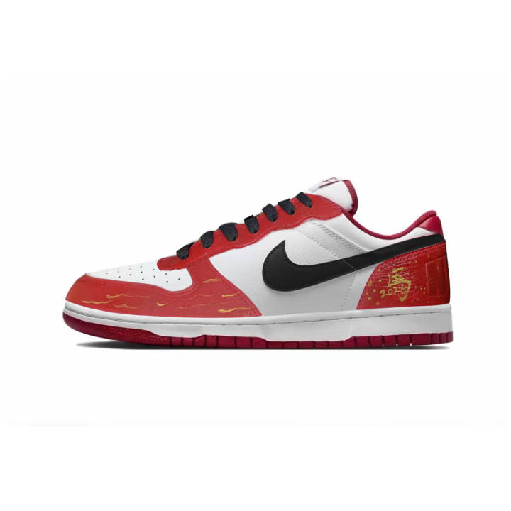 Nike Nike Big Abrasion Resistant Breathable Abrasion Resistant Breathable Low top Skateboard Shoes Men's Red White