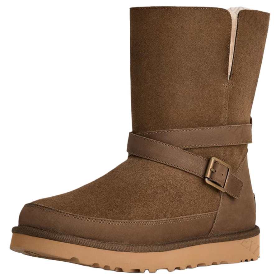 UGG UGG Classic Novelty Cow Split Leather Thermal Snow Boots Women's Brown
