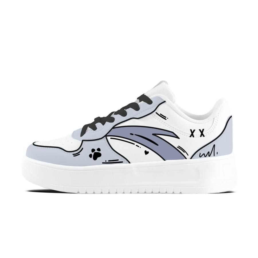 Anta Easy Gray Anime Abrasion Resistant Slip Resistant Skateboard Shoes Unisex