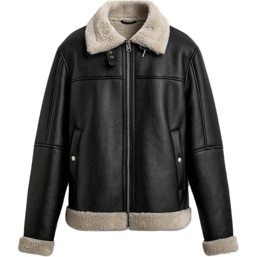 ZARA ZARA Jackets Men's Black Lapel Moderate Other