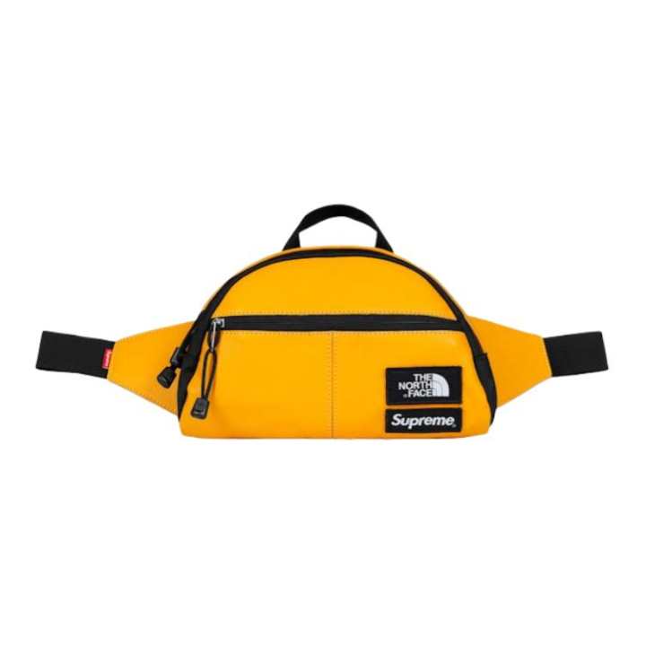 Supreme Supreme THE NORTH FACE Collaboration Leather Fanny Pack Regular Unisex Yellow