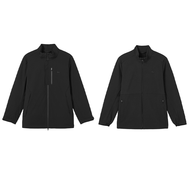 LACOSTE LACOSTE Jackets Men's 031/Black Stand Collar Moderate Other