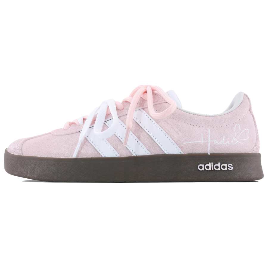 Adidas Adidas VL COURT 2.0 Lifestyle Cushioning Abrasion Resistant Low top Skateboard Shoes Unisex Pink