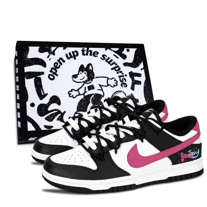 Nike Nike Dunk Black Leather Slip Resistant Abrasion Resistant Slip Resistant Abrasion Resistant Low top