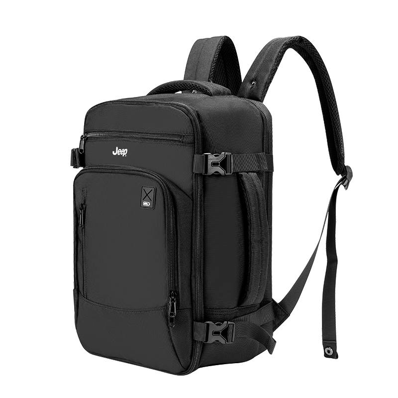 Jeep Jeep Polyester Backpack Regular Unisex Black/Brown