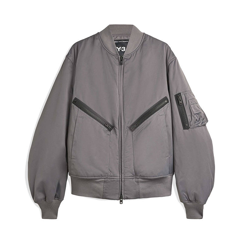 Y-3 Y 3 Puffer Jackets Men's Gray Stand Collar Thickened Puffer Jacket