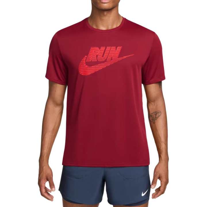 Nike Nike MILER T Shirts Men's Red Crew Neck