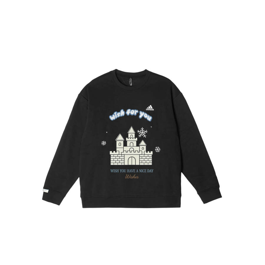 Adidas Adidas LABEL Sweatshirts Unisex Black Crew Neck Moderate Regular