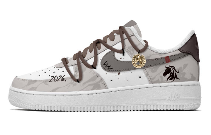 Nike Nike Air Force 1 Auspicious Horse Initiates The New Year Leather Abrasion Resistant Slip Resistant