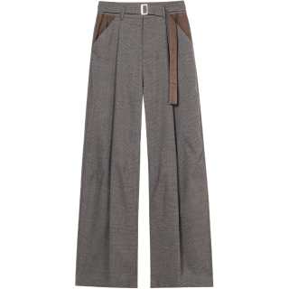Huohuotu Casual Pants Unisex Coffee Moderate Straight Fit Pants