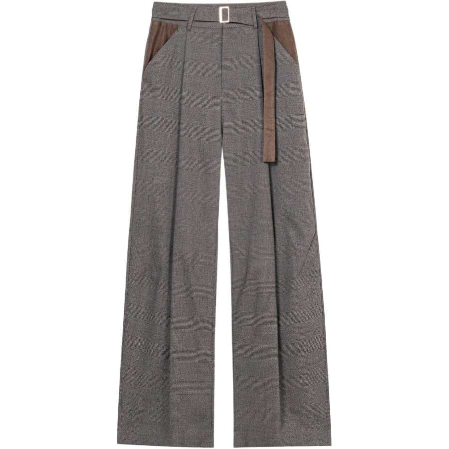Huohuotu Casual Pants Unisex Coffee Moderate Straight Fit Pants