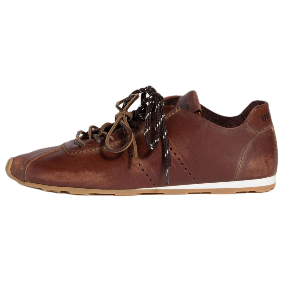 MIU MIU Plume Low top Casual Shoes Women's Coffee Brown