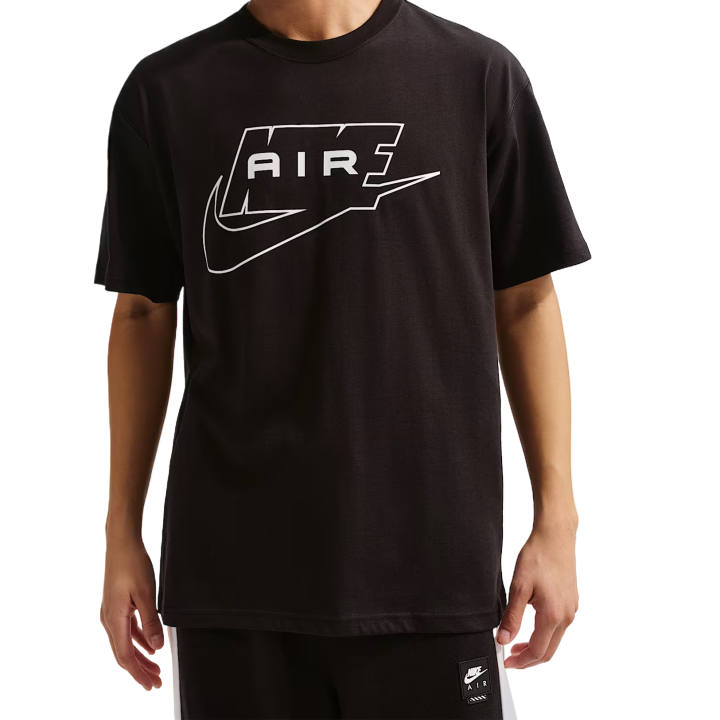 Nike Nike Sportswear T Shirts Men's Black Crew Neck Moderate Straight Fit