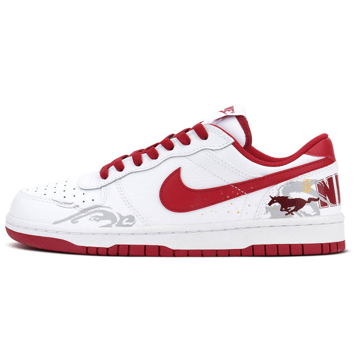 Nike Nike Big Low Lu Low top Skateboard Shoes Men's Red White