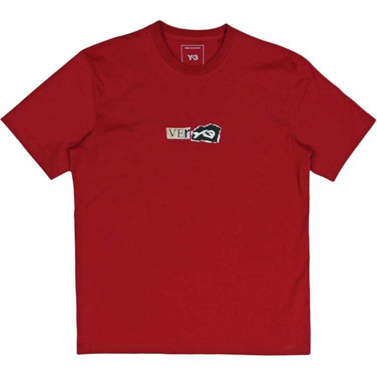 Y-3 Y 3 T Shirts Men's Red Crew Neck Moderate