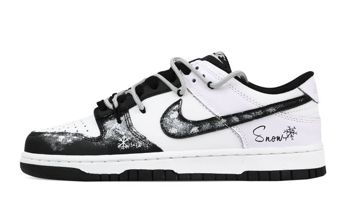 Nike Nike Dunk Snow Trace 1 Slip Resistant Abrasion Resistant Low top Skateboard Shoes Unisex Black Pink