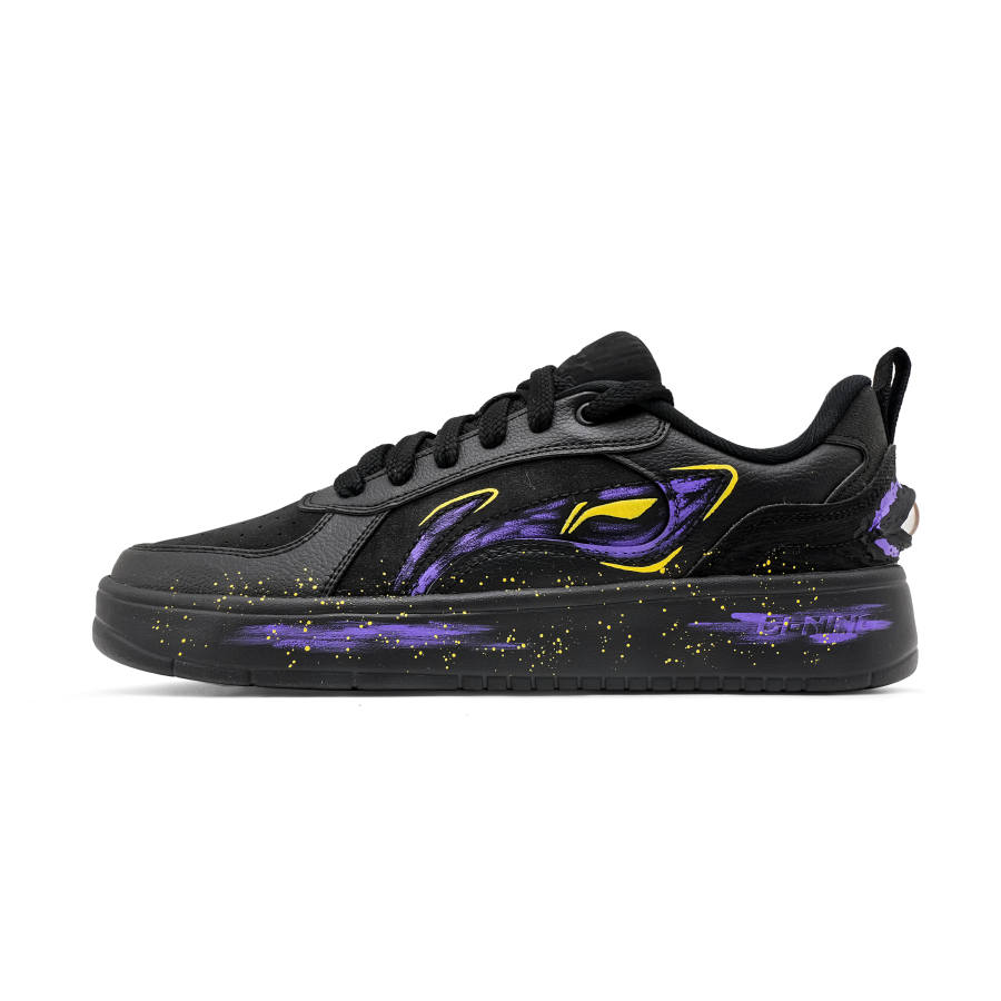 Li-Ning Li Ning Wheat Age Cushioning, Wear Resistant Low top Skateboard Shoes Men's Night Purple