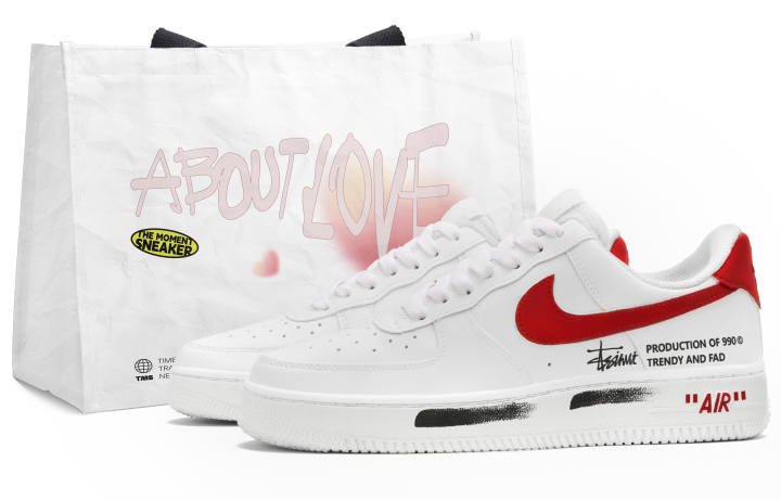 Nike Nike Air Force 1 Building B, 5th Floor Low top Skateboard Shoes Unisex Red White