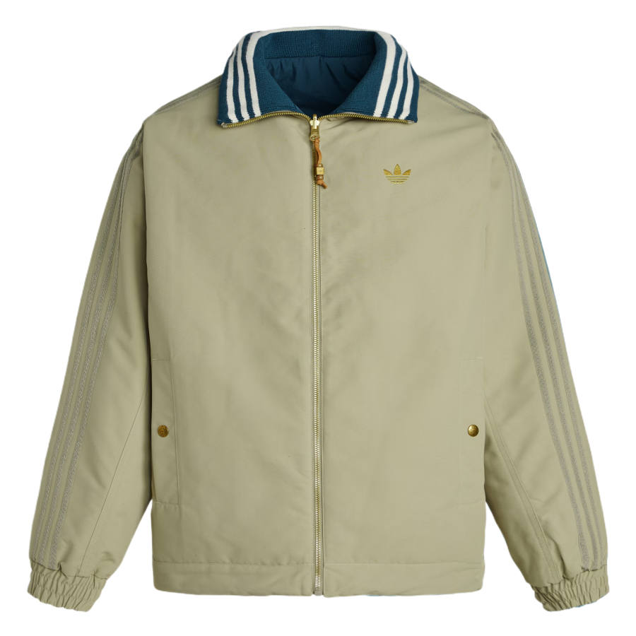 Adidas Originals Jackets Men's Light Green Umber/Blue Lapel Moderate Reversible
