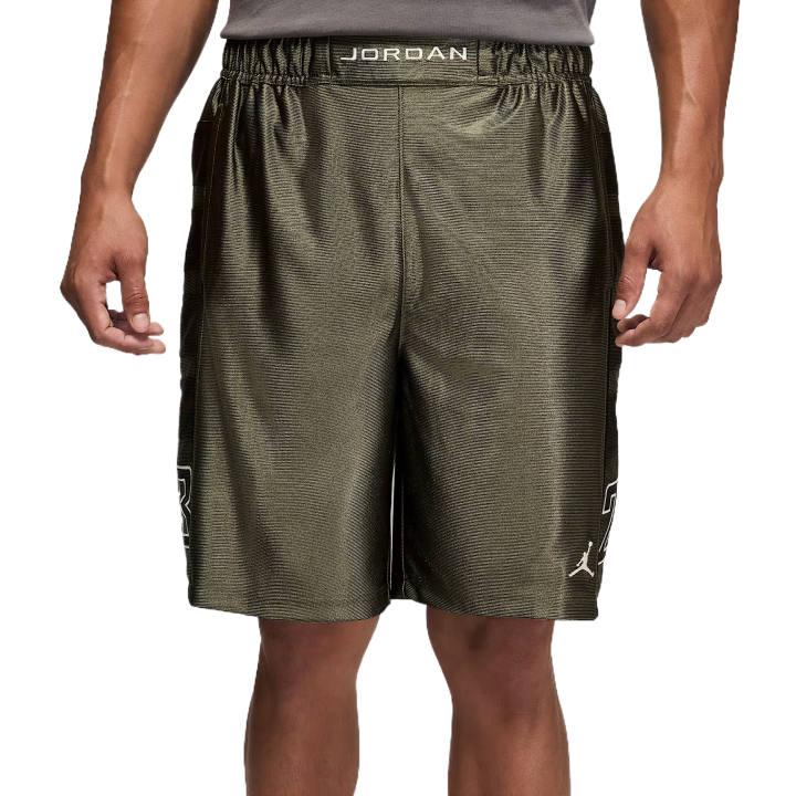 Jordan Jordan Brooklyn Basketball Shorts Men's Medium Olive Green/Baroque Brown/Sail White Moderate Straight Fit Pants