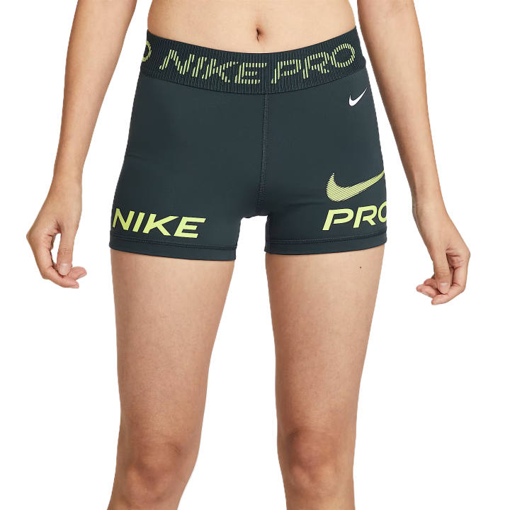 Nike Nike Pro Cycling Pants Women's Seaweed Green/Light Lemon/White Moderate