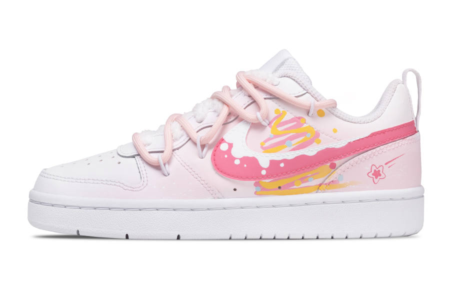 Nike Nike Court Borough 2 Synthetic Leather Abrasion Resistant Abrasion Resistant Low top Kids' Skateboarding Shoes